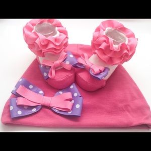 Stepping Stones Baby Girls Hat & Socks